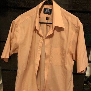 Men's Stafford Short-Sleeved Collared Shirt Size Large 16 1/2.